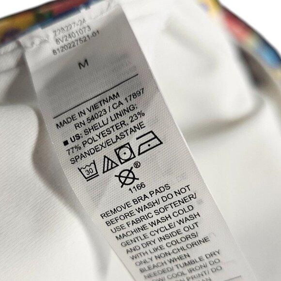 Old Navy Womens Power Soft Light Support Go Dry Crop Tank Active Top, Floral, M - Picture 4 of 8